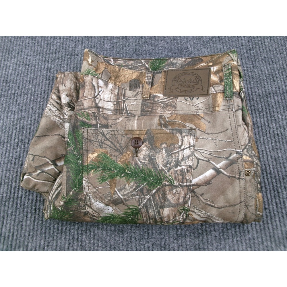 Cabela's Men's Hunting Cargo Pants 42R 44x32 Brown Realtree AP Camo Outdoor Zonz